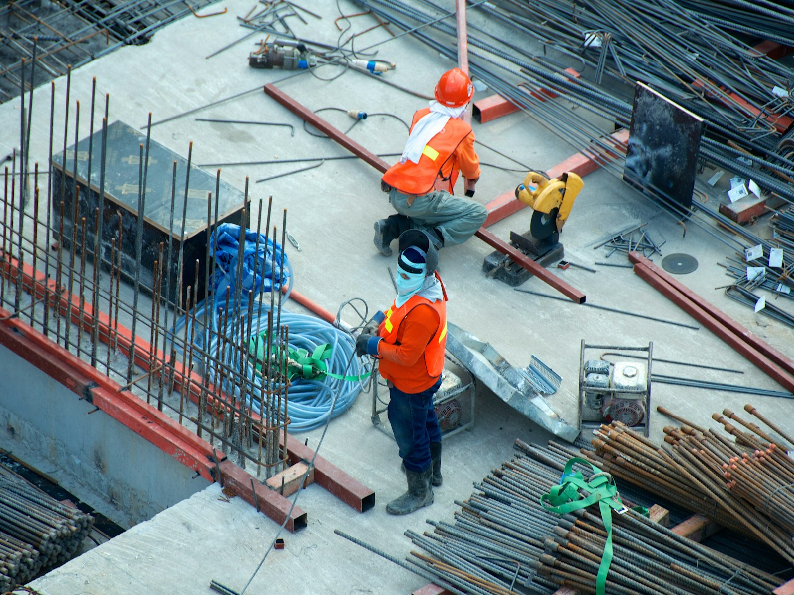 Concrete pour into strip foundations on a Sheffield site