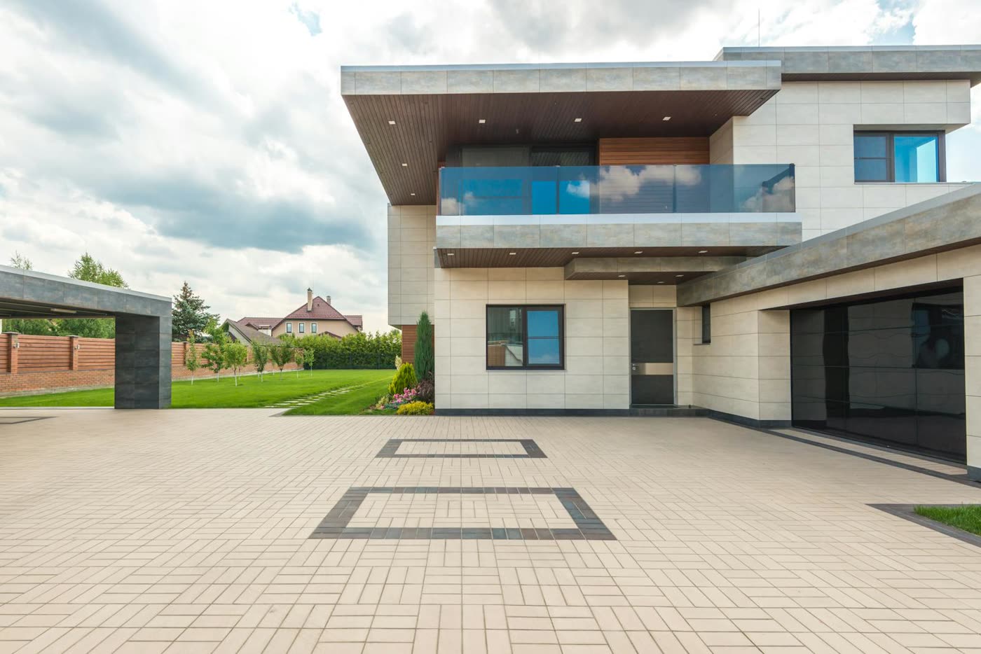 Penistone exposed-aggregate driveway